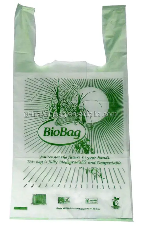 Wholesale 100% oxo biodegradable plastic bag/ reusable and recycled shopping industrial use plastic t-shirt bag