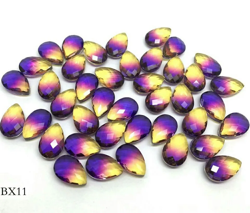 Hot-selling Oval/Star/Pear Shape Loose Gemstone Synthetic Ametrine