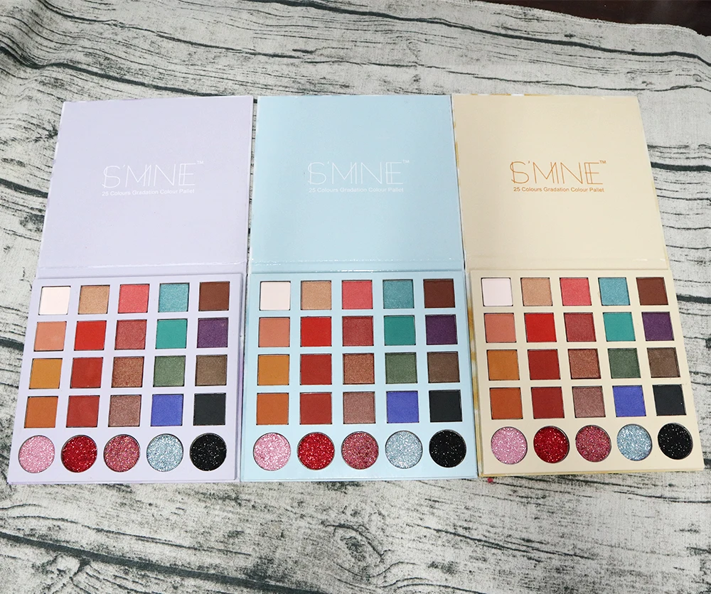 3 in 1r Matte Glitter Pressed Eye Shadoironing 25 Colors Highly Pigmented Eyeshadow Palette Palette Waterproof Powder