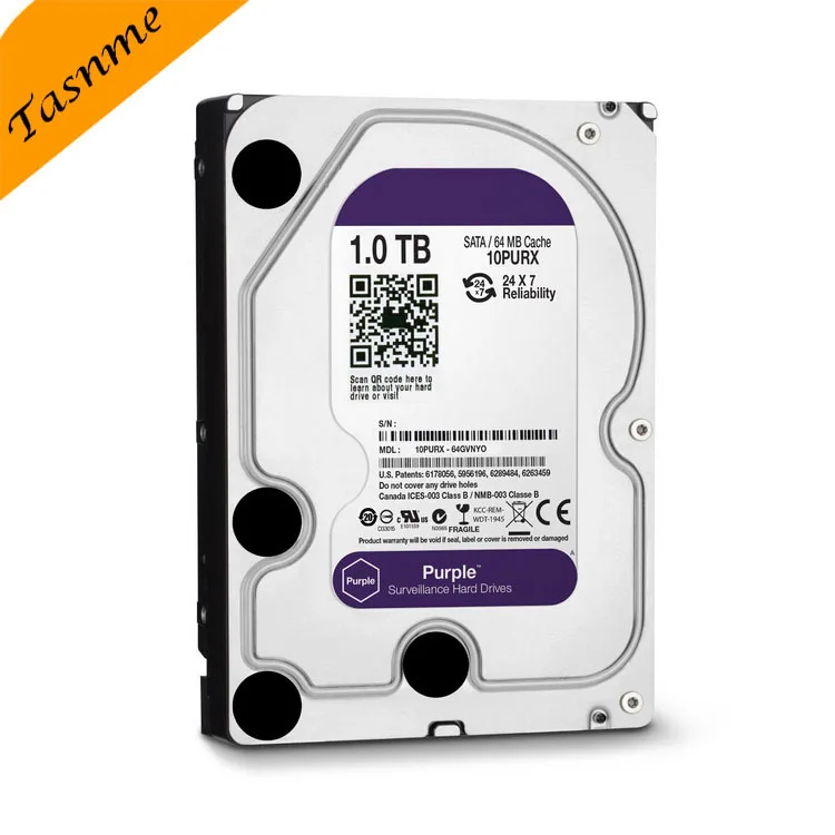3.5' Internal Purple hard drive 1TB Monitoring Hard Disk Drive