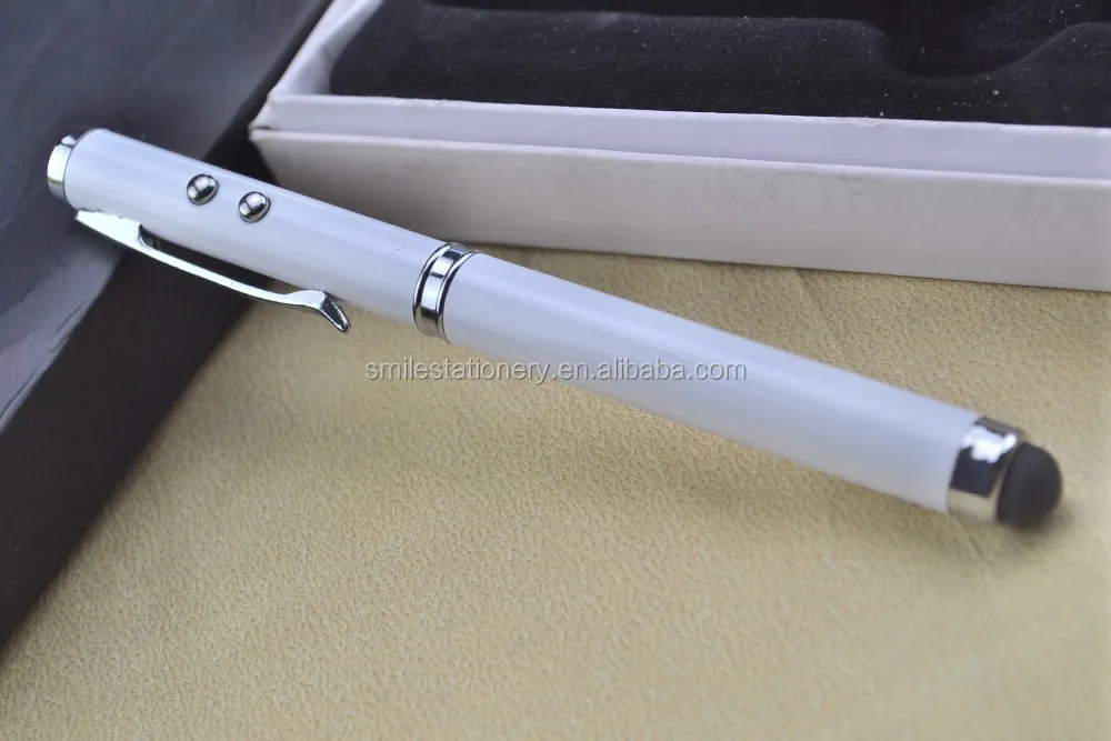 4 in 1 led red laser pointer pen laser pointer ball pen stylus pen and led light