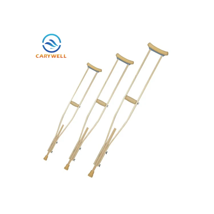 Handicap Wooden Underarm Disabled Crutches For Disabled