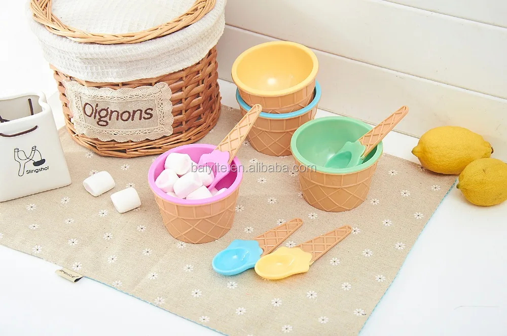 Wholesale Cheap Reusable Custom Personalized Ice Cream Bowl