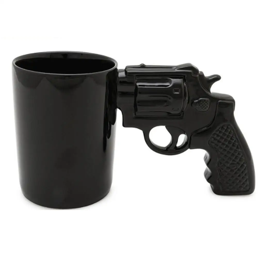 Gun Pistol Shaped Ceramic Tea Coffee Mug Cup