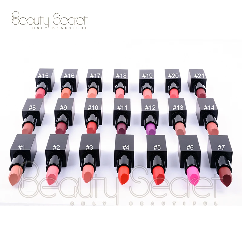 Custom vegan long lasting 21 colors matte create your own private label waterproof lipstick