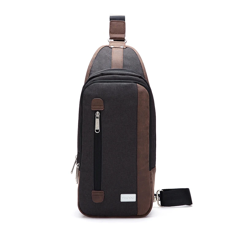 TINYAT Quanzhou Factory Classic Packable Shoulder Backpack Sling Nylon Brown Chest Bag Men