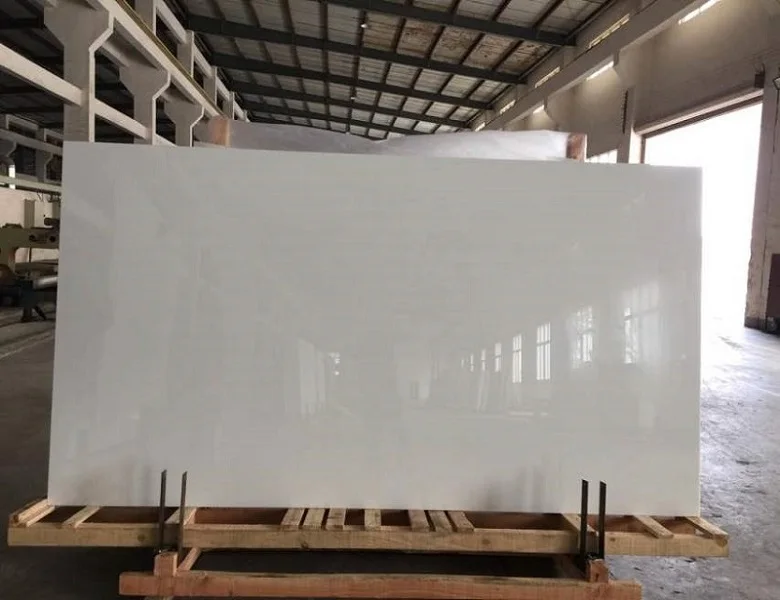 Best price white nano crystallized glass slabs