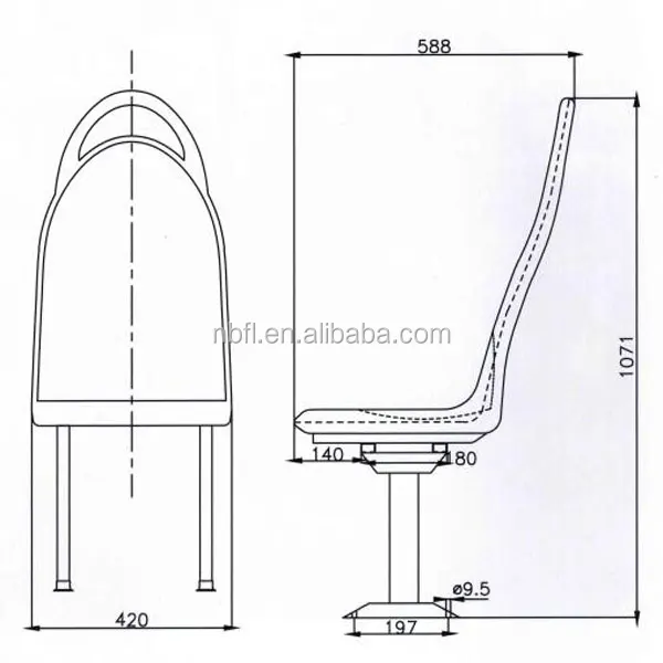 
High quality ABS injection molding plastic school bus seat with cushion upholstery 