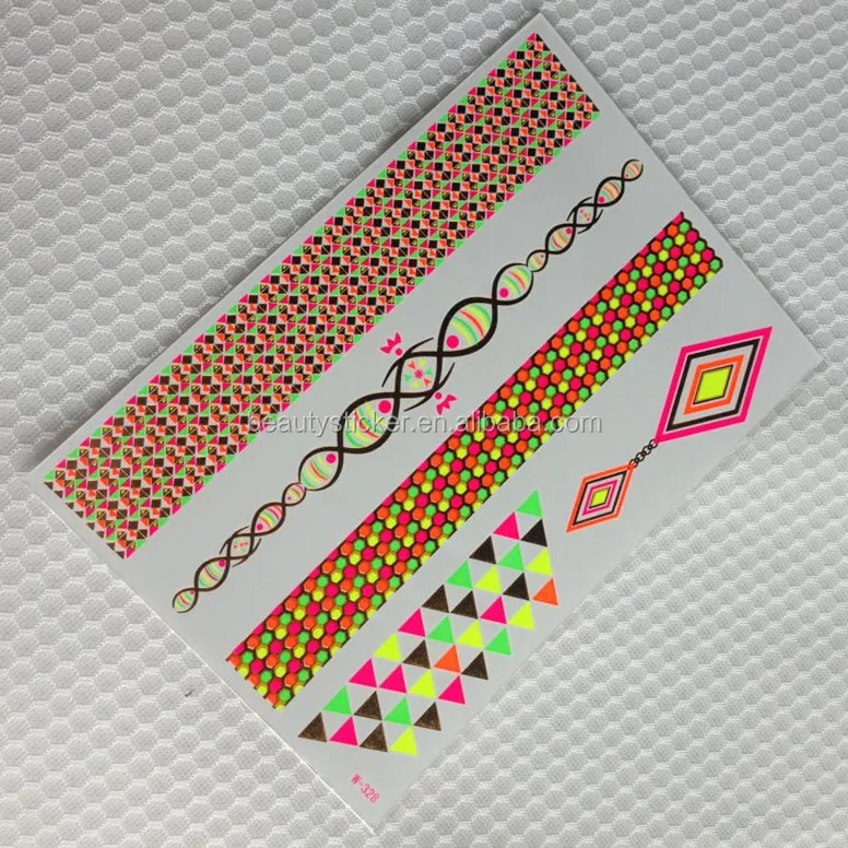 Environmental ink temporary tattoos china tatoo fluorescence body Tattoo Sticker