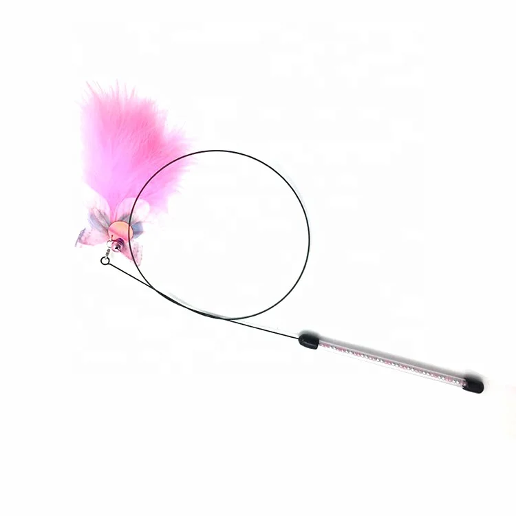 
Economical Custom Design Plastic Plole Feather Toys Cheap Cat Toys Teaser 