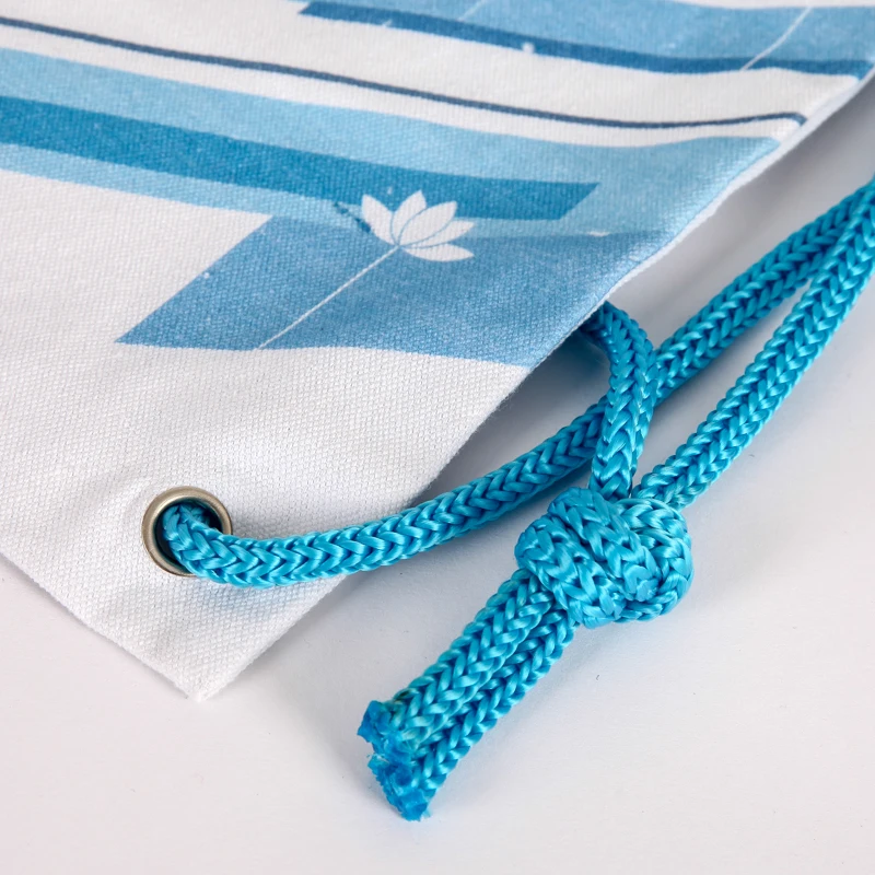 
cotton canvas gym sport duffle bag with logo printed for promotional 