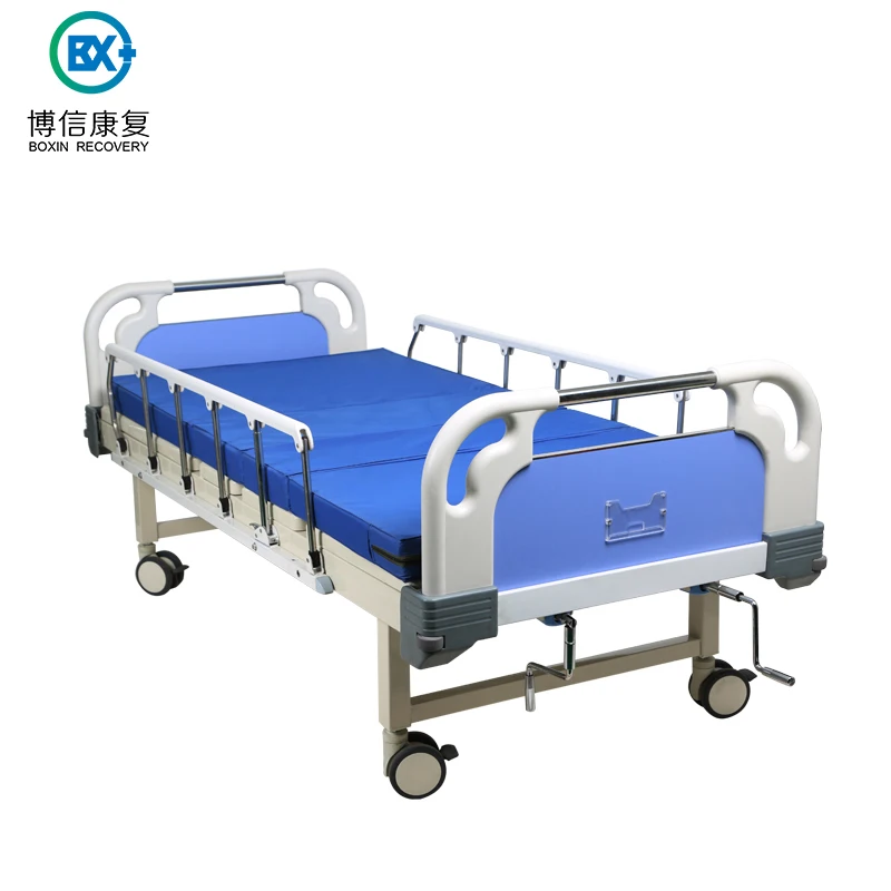 Manual 2 Crank Medical Hospital Beds for Clinic Patient Not Used Hospital Bed With Passive Slow Descending Dining Table