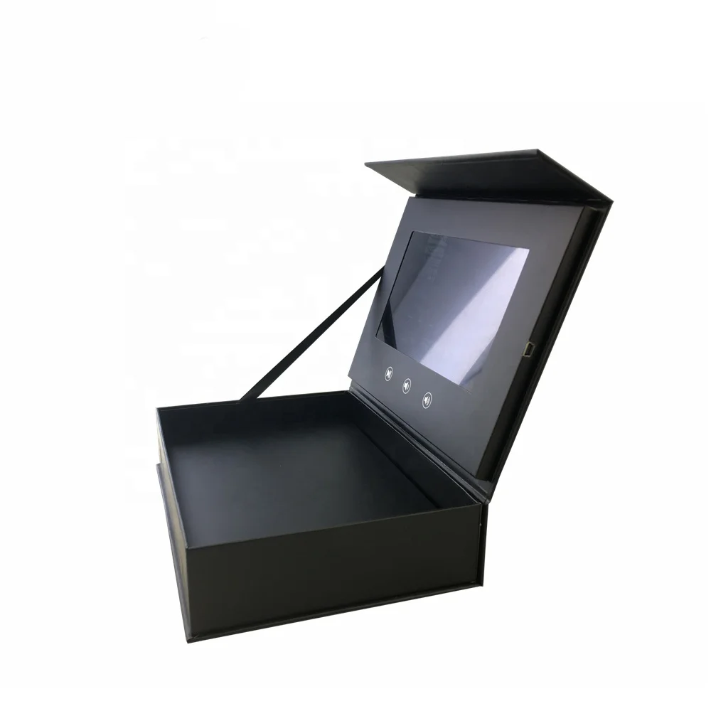 
Luxurious 7.0 Inch Black Video Packing Box For Company Advertising 