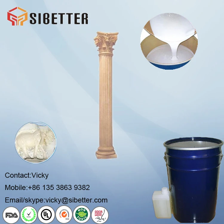 Concrete RTV2 Liquid Silicone Rubber for Roman Column Mold Making