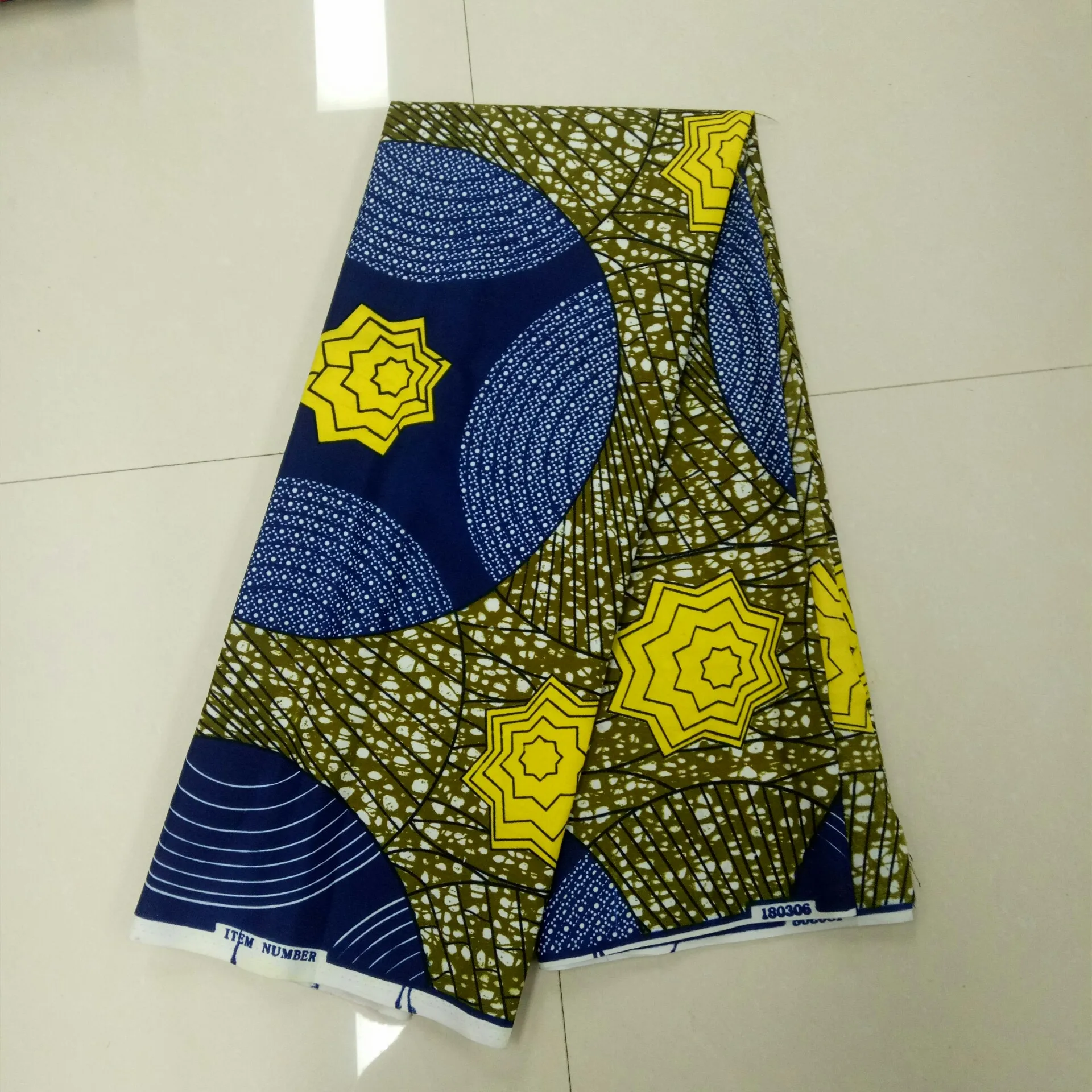 100% polyester african wax print fabric african dress