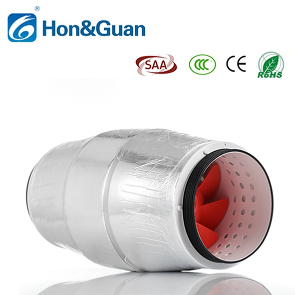 200mm line Duct Quite Booster Hydroponics Exhaust Cooling Fan