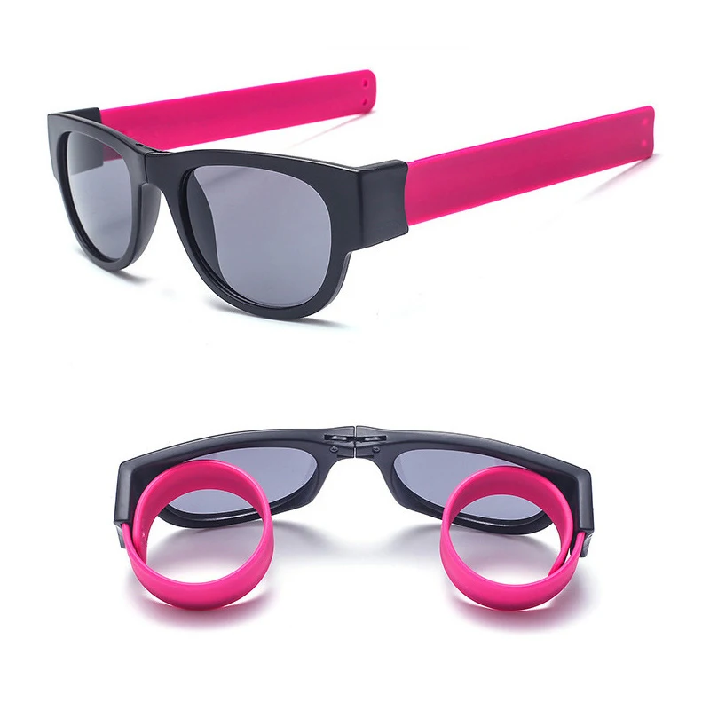 New Arrival Polarized Wristband Bracelet Slap Sunglasses Sun Glasses Wrist Folding Foldable Sunglasses