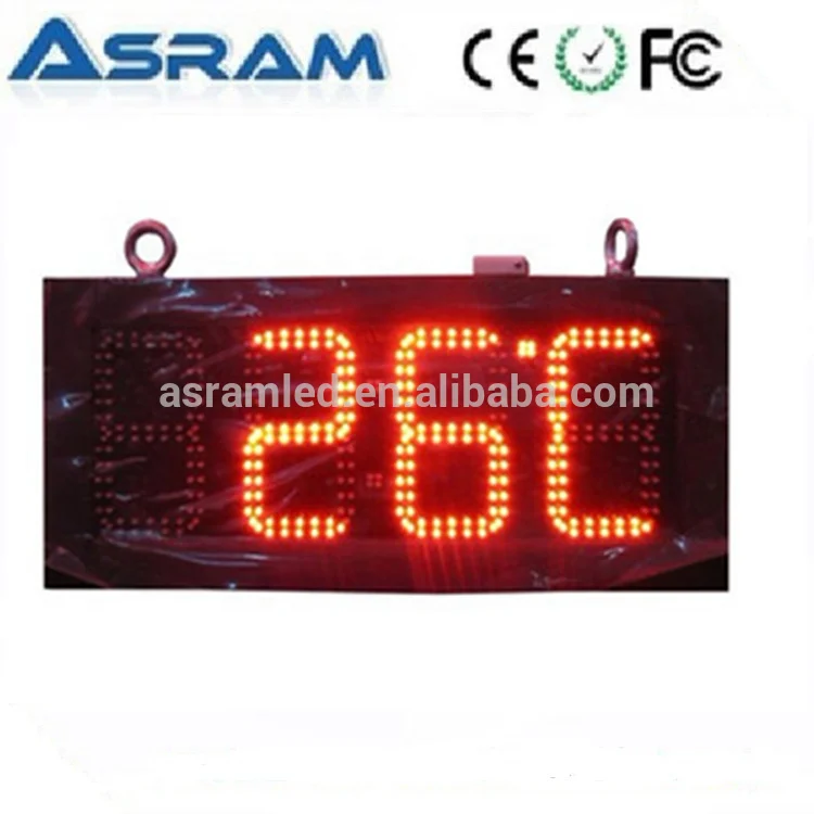 red outdoor rs232 led digital clock display wall clock digital display