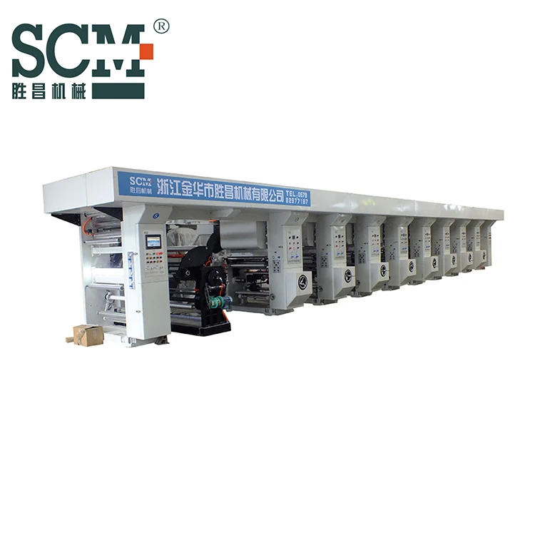 SCM Автоматическая Алюминиевая Фольга Воздушный шар пленка 8 цветов rotogravure печатная машина алюминиевая фольга пленка gravure печатная машина