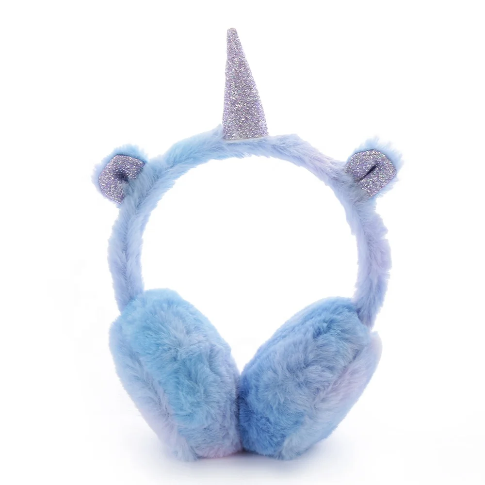 
Winter Autumn Warm Girls Ladies Plush cartoon Unicorn Ear Muff 