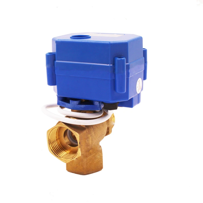 
Spike Motor Auto Water ON OFF 3 Way Motorized Automatic Ball Flow Mixing Valve with ADC 24V Motor Motorised Actuator 