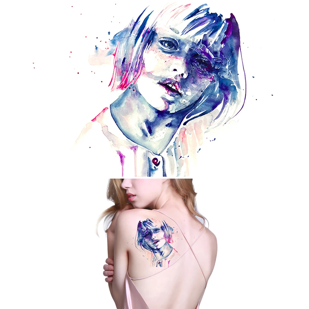 Новые наклейки с большим рисунком для татуировок, рукав для рук KM062 - KM117