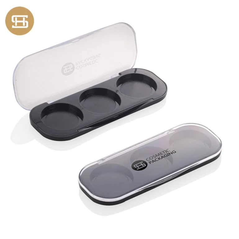 
Оптовая продажа, 3 цвета, пластиковая Пустая палитра теней для век, контейнер, упаковка, упаковка, коробка 