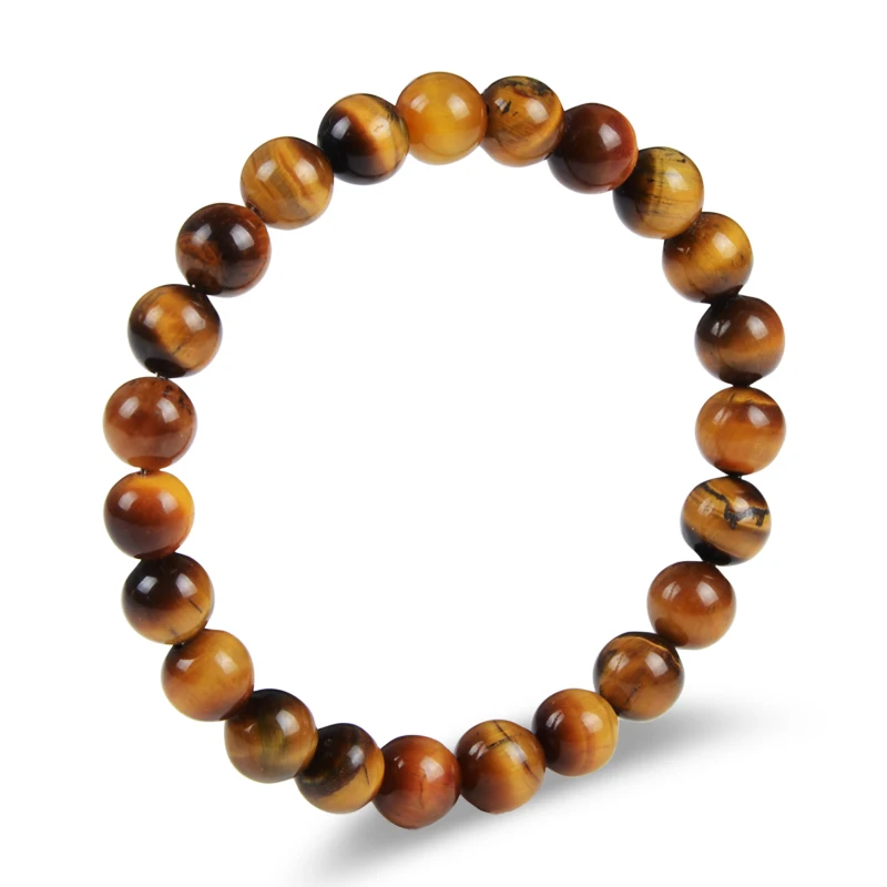 Classic 19cm Stretch Natural Stone Bracelet for Women Men