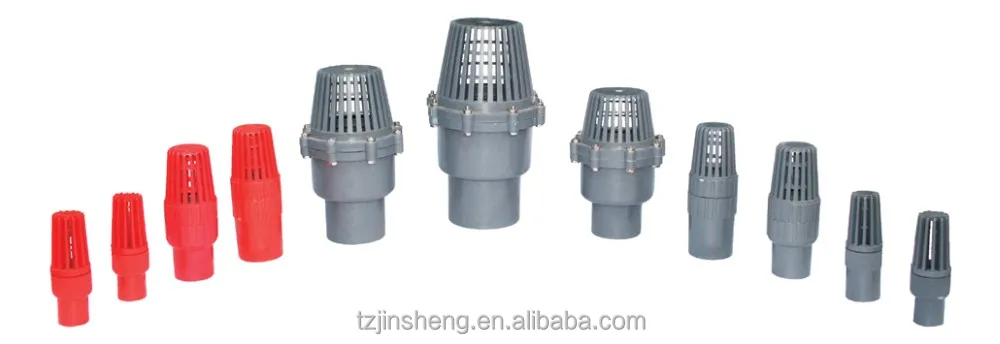 JS Manufacturer UPVC Foot Valve PN10,Plastic UPVC/PVC Foot Valve Thread,Water Pump Plastic UPVC Foot Valve