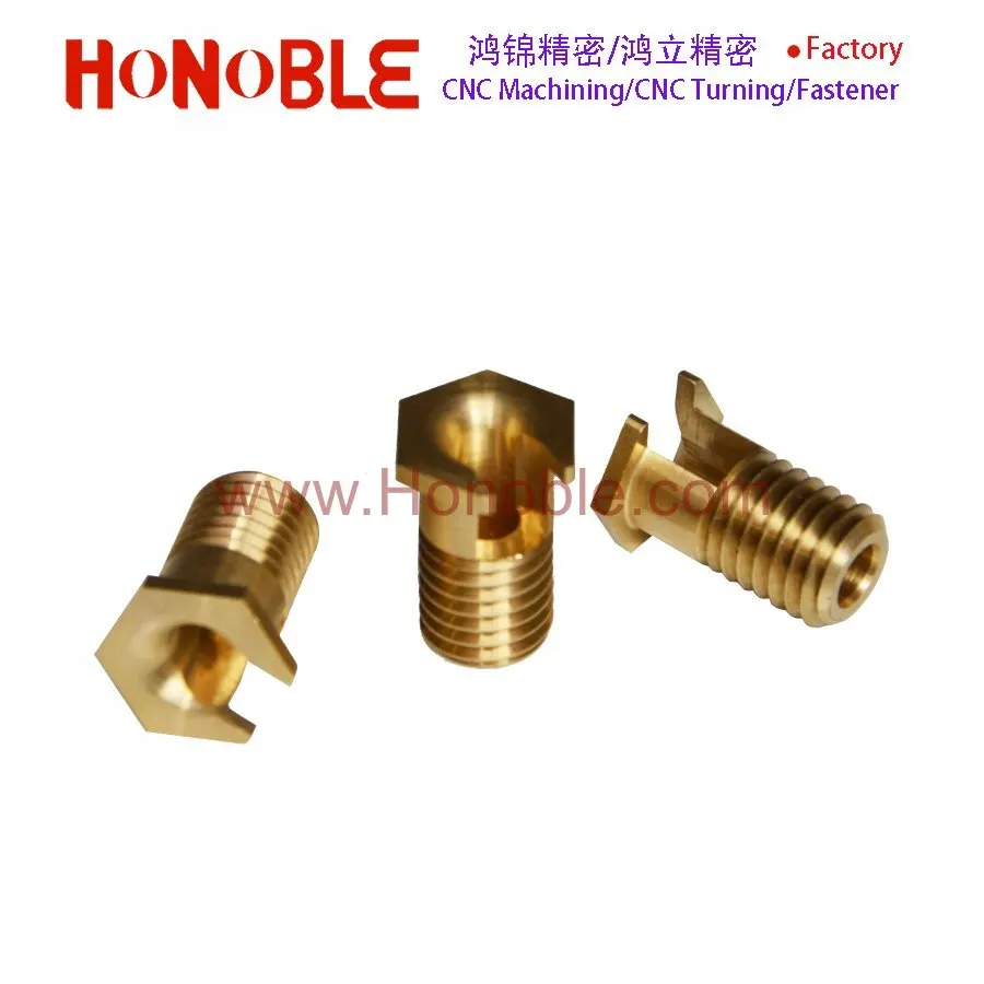 
knurled copper flat head M4 thumb screw 
