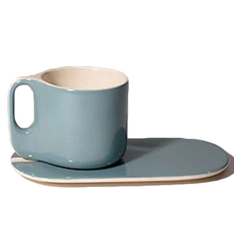 Два тона cup with square saucer glazed чашку с кофе, набор