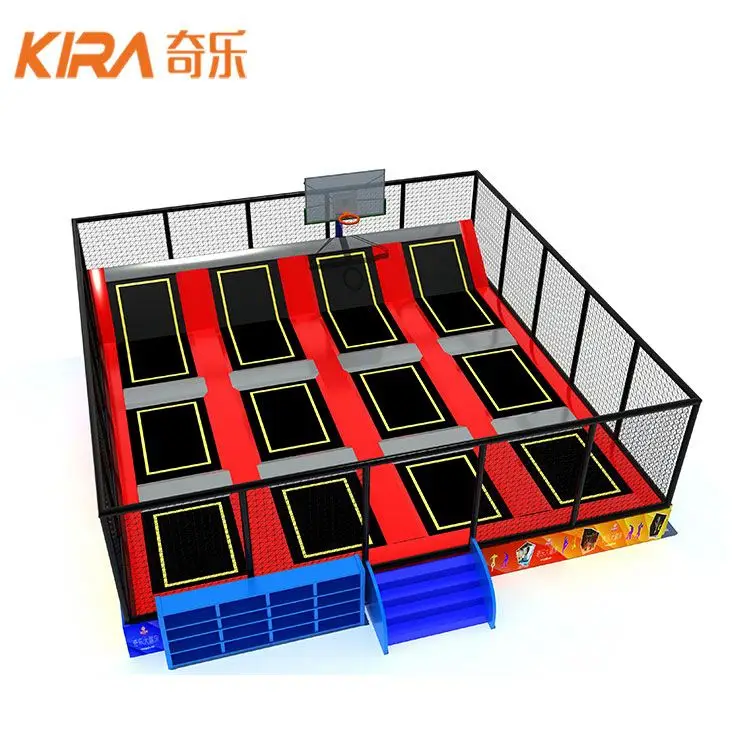 European Standard Large Indoor Parkour Trampoline Indoor trampoline park