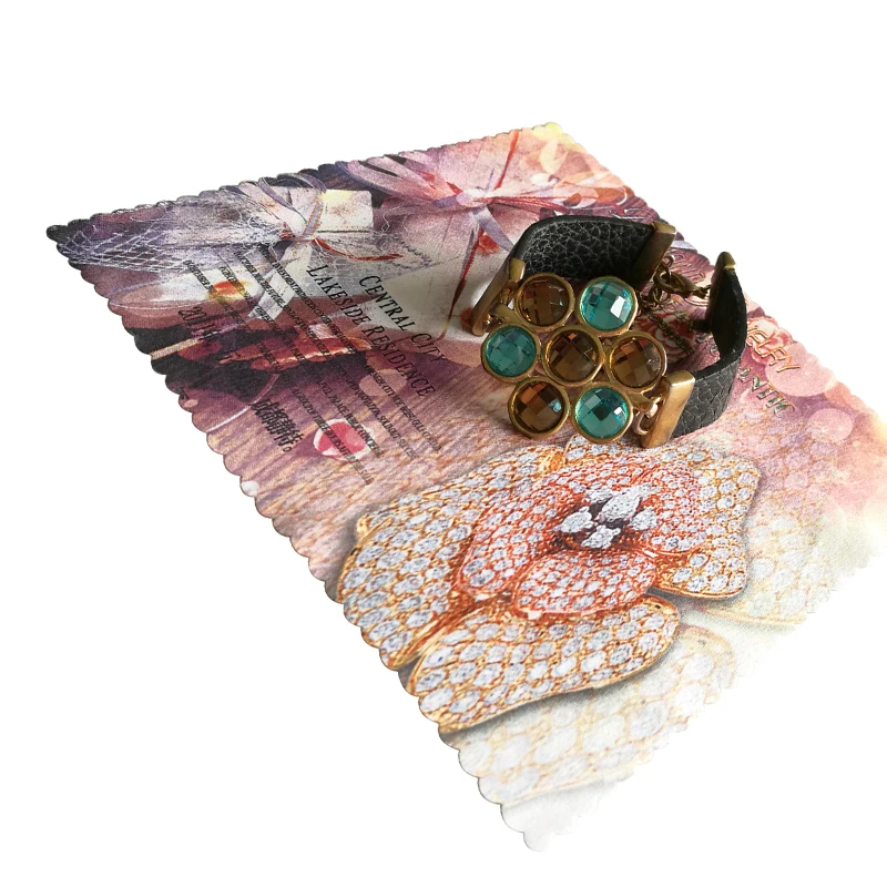 
Fashion microfiber gemstone jewelry polishing cloth 