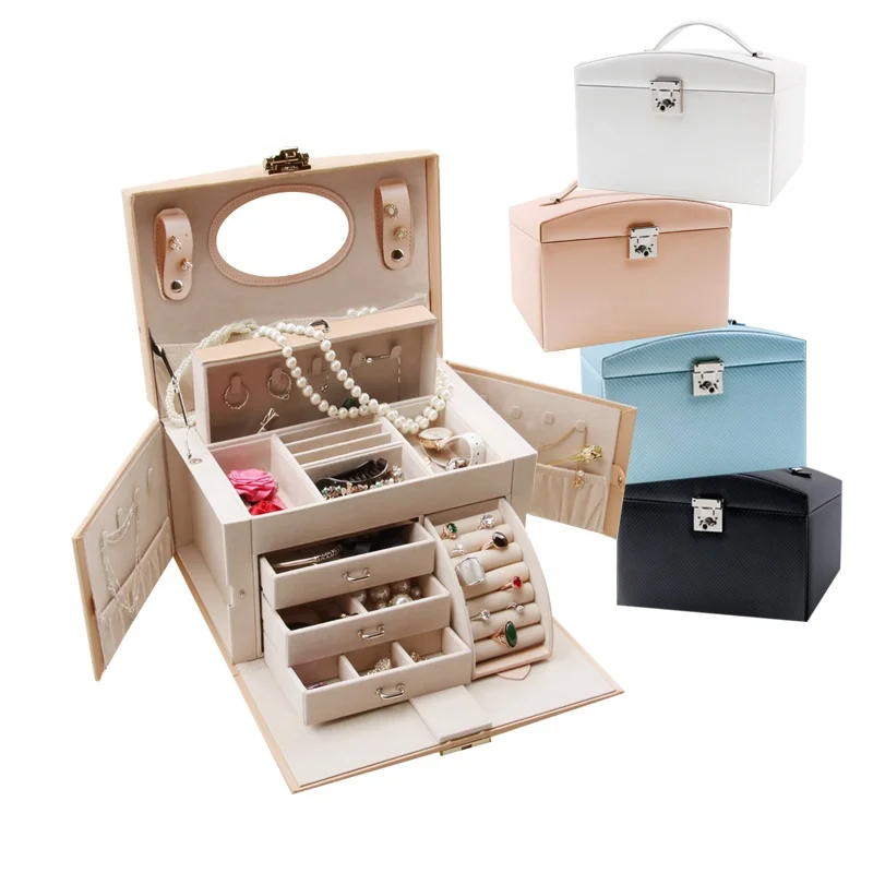 Деревянная шкатулка для ювелирных изделий BMD PU17006, новый дизайн, оптовая продажа, большой размер, подходит для путешествий