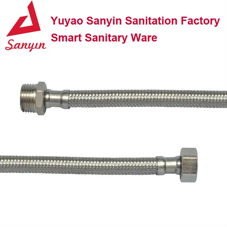 Flexible braided hose/knitted hose with stainless steel wire,aluminum wire or plastic wire(KH-1152)