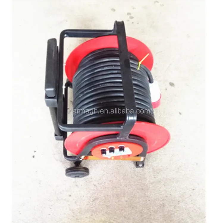 spring winder retractable 220v 25m 50m power retractable cable reel