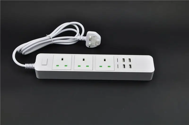 4 AC Outl etSurge Protector Wall Mount Socket with 4 USB Charger 2.1A and 1A port