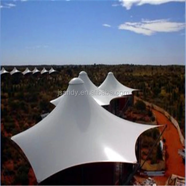 
New design PTFE Tension membrane and pvdf roof system & PVC tensile membrane structure 