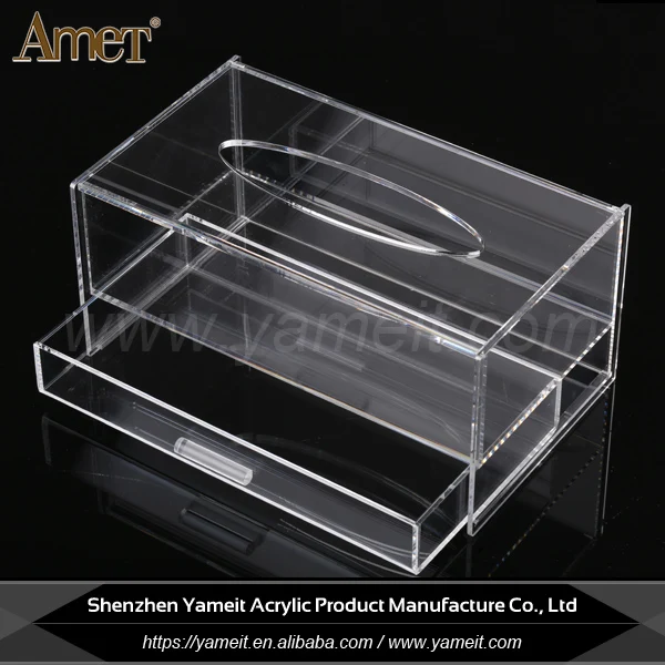 High quality transparent acrylic facial tissue box