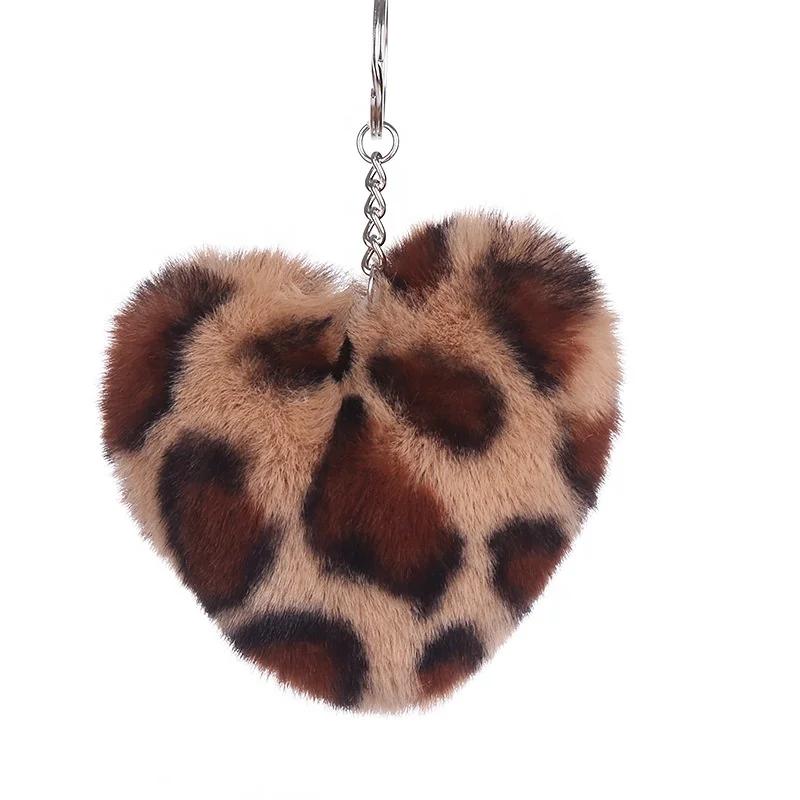 
custom heart shaped plush keychain 