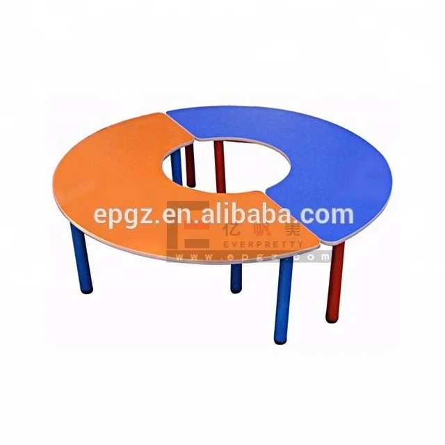 Colorful Kindergarten Classroom Furniture Wooden Kids Reading Table