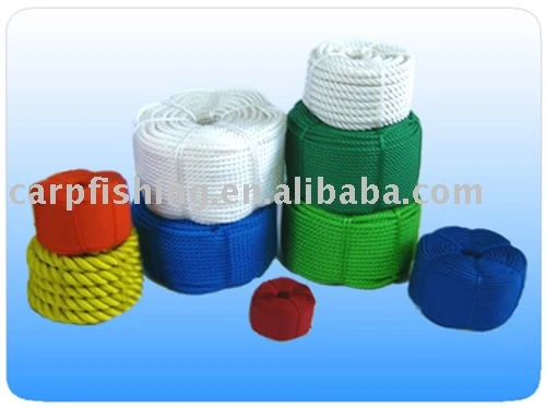 High Tensile Pp Monofilament 3 Strand Twisted Rope Pe Twisted Rope Packaging Marine Agricultural Polythene Twisted Rope