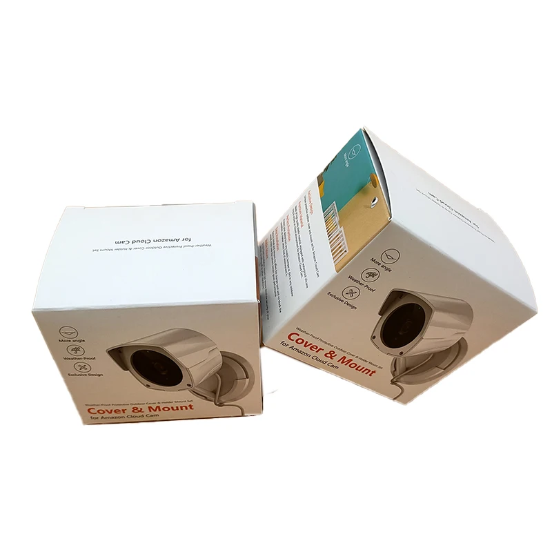 custom rigid sturdy white matte box packaging security camera surveillance camera CCTV  packaging box with logo printed