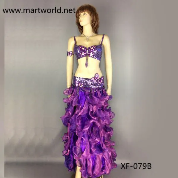 2022 long skirts belly dance costume with bra tops (XF-079)