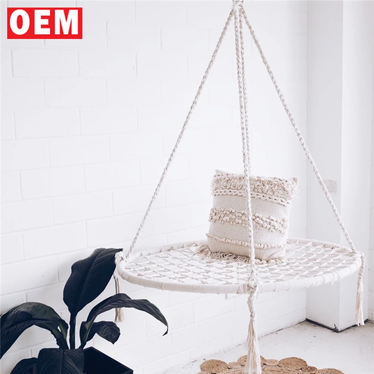 YLM custom design strong Round Hammock Macrame Spider handmade Web Swing