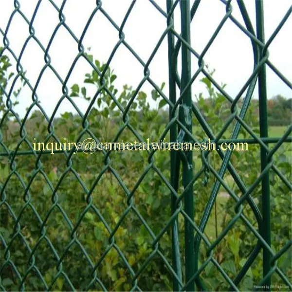 PVC Coated Chain Link Fence Wholesale Used Green Chain Link Fence for sale