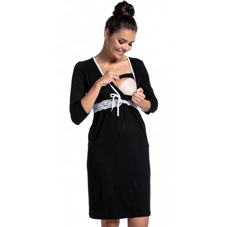 
Nursing Wear Maternity Nursing Breastfeeding Dress Breastfeeding Clothing Clothes Sleepwear For Pregnant Women Nursing Pajamas 