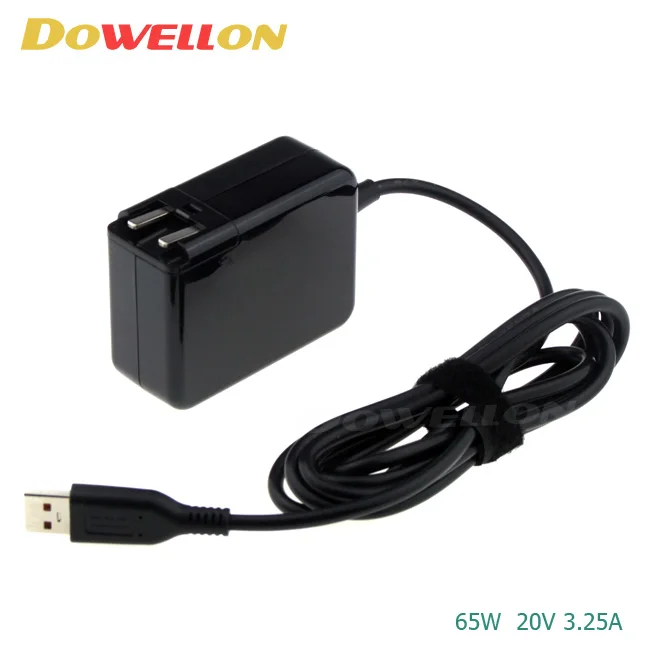 US UK EU EU Wall Plug Laptop Notebook Slim Travel AC Power Adapter Charger 65W 20V 3.25A for Lenovo Yoga 900 700 11 14