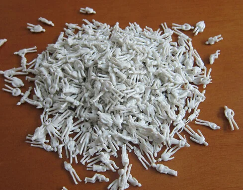 1:50~1:300 miniature white plastic little model people for scale model/architectural model layout/landscape layout