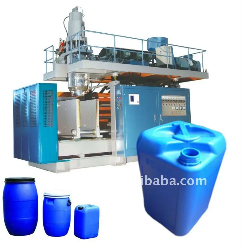 
extrusion blow molding machine makes drum containers 